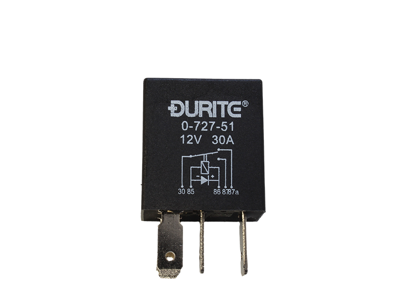 Durite Micro Make & Break Relay With Diode 12V 30A